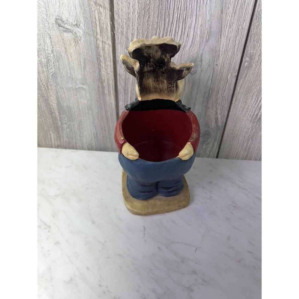 Vintage Style Chef Pig Figurine Toothpick Holder Resin Kitchen Decor Red Blue - Picture 3 of 9